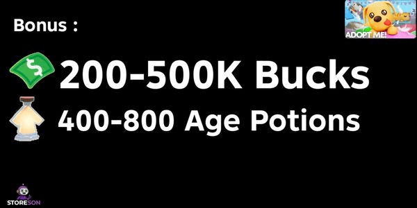 Gambar Product Akun Adopt Me (Bonus Age Potions + Bonus Bucks)