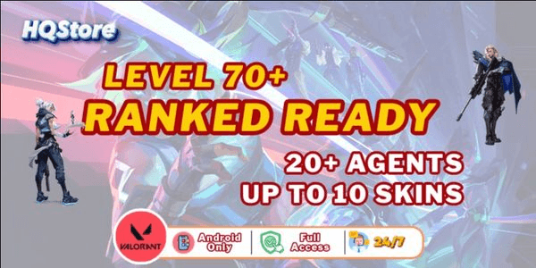 Gambar Product [AP | PC] Level 70+ | 20+ Agents | Ranked Ready | Up to 10 Skins | Full access - Valorant