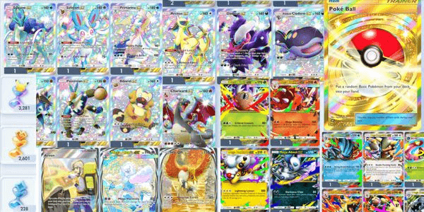 Gambar Product Premium Lv47 | 3800 Card Collection + Top Tier Mega Absol EX + Mega Altaria EX + Diamonds Glass + Black Charizard EX + Paldean Deck Collections