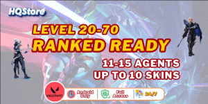 [AP | PC] Level 20-70 | 11-15 Agents | Ranked Ready | Up to 10 Skins | Full access - Valorant