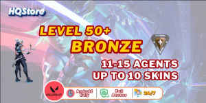 [AP | PC] Level 50+ | 11-15 Agents | Bronze | Up to 10 Skins | Full access - Valorant