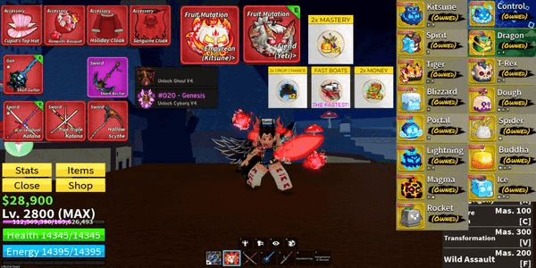 Compte Blox Fruits Avec Perms Buddha, Portal, Mammouth - Livraison 24h - Neuf