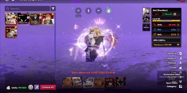 Gambar Product Account 6 Monarch Meta and 4 Vanguards (Escanor, Ainz (Lich King), Dio OH (shiny), Hollowseph, Shanks, Luffy (shiny)) - Anime Vanguards