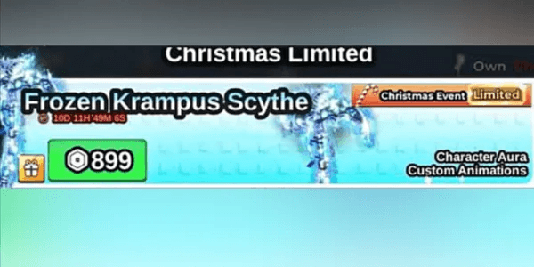 Frozen Krampus Scythe