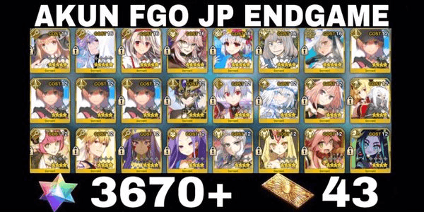 Gambar Product Akun FGO JP 3300 SQ+Olga Marie+Quad Support+SSR
