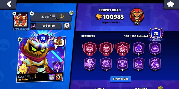 Gambar Product OLD ACCOUNT 2020|73 PRESTIGE STRONG ACCOUNT 100,9K TROPHY |100 BRAWLERS|72 POWERLEVEL|67 HYPERCHARGER |TOTAL SKIN 302