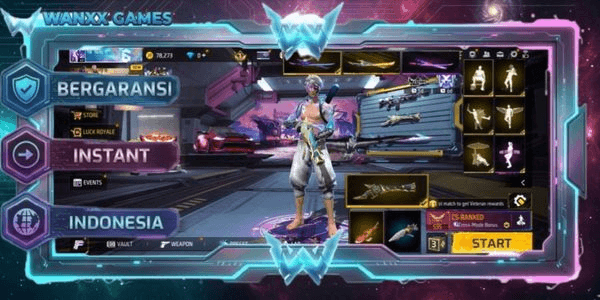 Gambar Product ACCOUNT LVL 63 SG TROMPET VAULT 267 EMOTE 27 KATANA LOBBY 3 BAG 36 SKYWING 2 WEAPON 256