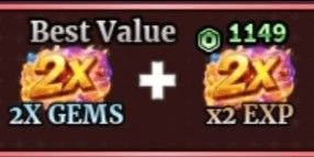 Gambar Product x2 MONEY + 2x GEMS + x2 EXP + x2 LUCK