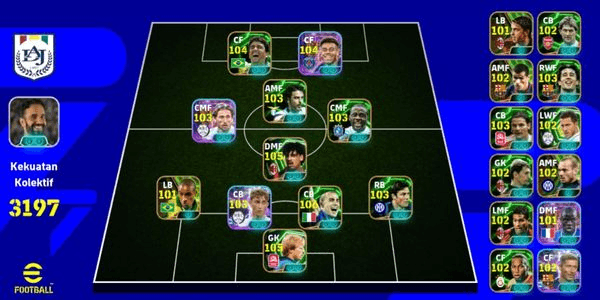 Gambar Product AKUN EFOOTBALL RATING 3170+ #8 BY KARZ(AMAN DAN BERGARANSI)