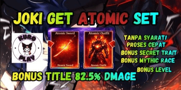 Gambar Product Joki Get Atomic Set + Title 82.5% Damage | Sailor Piece