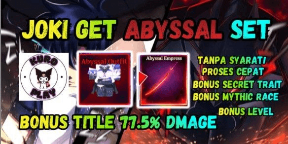 Gambar Product Joki Get Abyssal Set + Title 77.5% Damage | Sailor Piece