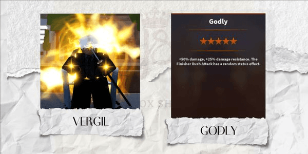 Gambar Product Godly Vergil | Mythic Trait - A Universal Time (AUT)