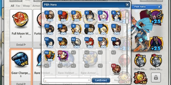 Gambar Product Akun Lost Saga Hero permanen Rame Murah Meriah