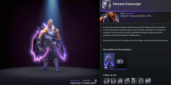 Gambar Product Fervent Conscript (Anti-Mage Set) Style 2 Full Unlocked