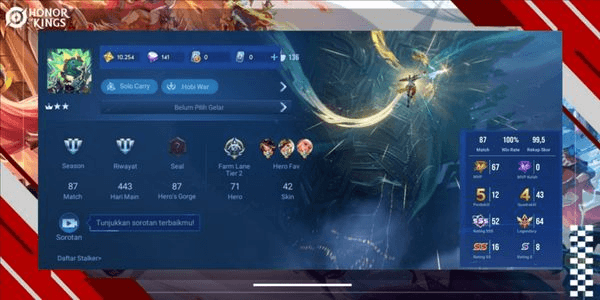 Gambar Product AKUN HOK SEMI SPEK HERO 71 | SKIN 42 | LEGEND CONSORT YU,SANXINGDUI HOU YI | WR GG SMURFT RAPIH | FARM LANE TIER 2 | MID AKUN