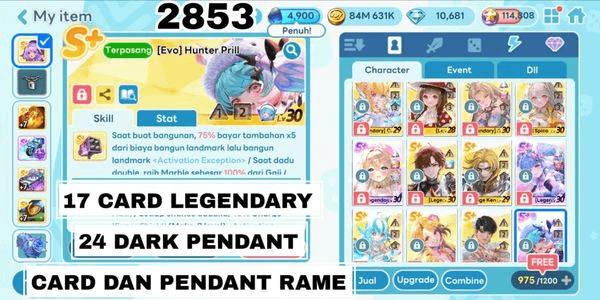 Gambar Product 2853 - AKUN GETRICH GG OP. COSTUME LEGENDARY GLOWNY, COSTUME LEGENDARY BLOSSOM, COSTUME EVO HUNTER PRILL. LEGENDARY AURORA, LEGENDARY SPICA