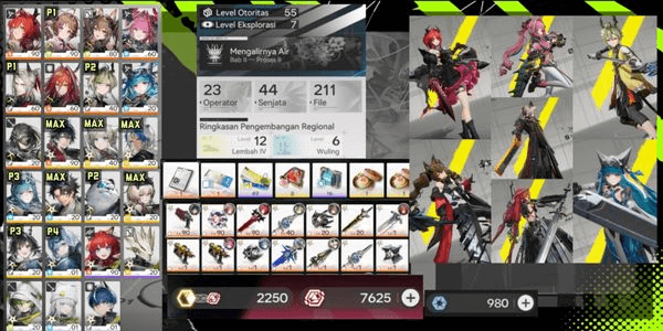 Gambar Product ( ASIA ) 3 LIMIT 2 SIGN LAEVATAIN SIGN,GILBERTA SIGN ,YVONNE  / 4 SSR STANDAR KOMPLIT  + 14 SSR B6 WEAPON | ALL MAX FACTORY | ORB 9875 | LVL 55