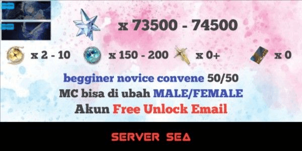 Gambar Product GACHA Starter READY Reroll Account [SEA] - 1