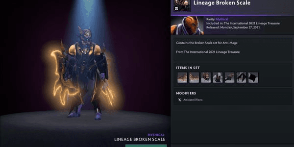 Gambar Product Lineage Broken Scale (Anti-Mage Set TI 2021 Lineage Treasure)