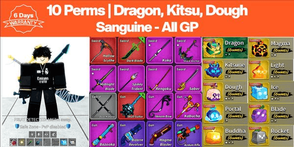 Gambar Product Akun Fruit Permanent - No 10 - Blox Fruits