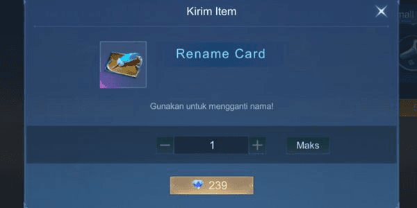 Gambar Product Rename Card (Name Change)