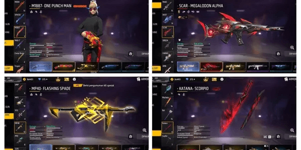 AKUN FF SG TERKUAT DI BUMI SG ONE PUNCH MAN (OPM) & EVOUGUN MAX ON AMAN ANTI HACK BACK BERGARANSI 1000 % MURAH BANGET