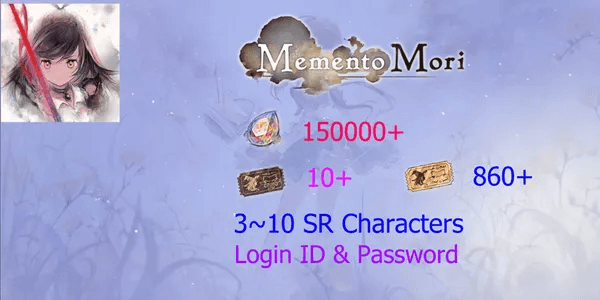 Reroll Account MementoMori [ASIA]