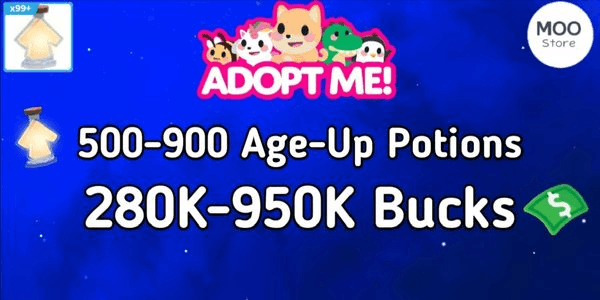 Gambar Product Adopt Account Bonus Lots of Bucks + Lots of Age-Up Potions + Bonus Pets + Bonus Eggs