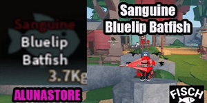 سمكة Sanguine Bluelip Batfish - مادة Migu Rod Fisch