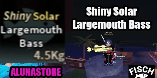 Shiny Solar Largemouth Bass - Material Quest Migu Rod Fisch