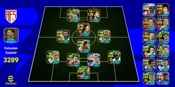 Gambar Product AKUN EFOOTBAL RATING 3147+ #10 BY KARZ (AMAN DAN BERGARANSI)