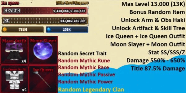 Gambar Product Account Sailor Piece | Max Level | Mythic Melee/Sword | Bonus Accesory | Bonus Item