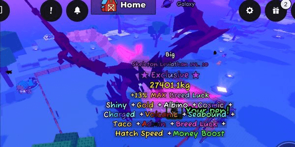 Gambar Product big skeleton leviathan shiny+gold+albino (limited exclusive)