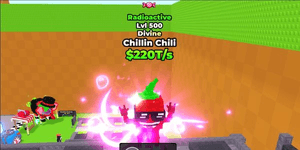SKATEBOARD for Brainrots > 220T/s LVL 500 Max Radioactive Chillin Chili with Candy Traits > Super OP!