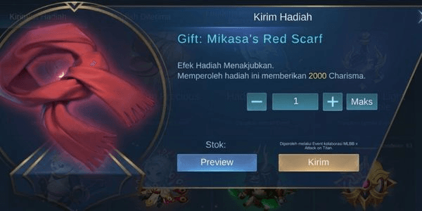 Gambar Product Mikasa Red Scarf