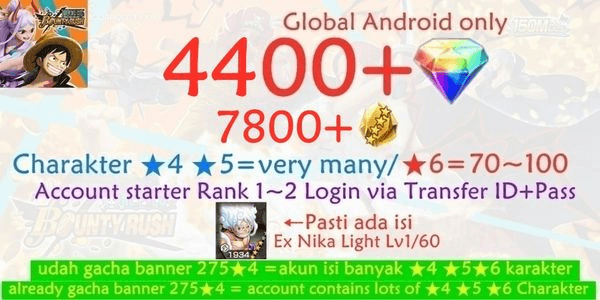 Gambar Product Akun OPBR ONE PIECE Bounty Rush-23