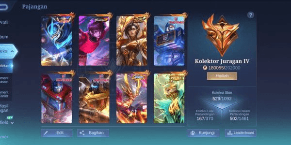 Gambar Product #438 Android & Ios | Skin 529 | Mega Collector 4 | 1 Legend | Soul Vessel Benedetta | All Star Moskov | 3 Prime | 3 Transformers