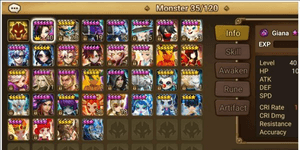 #SW521 [GLOBAL] 2 LD Nat5 Giana SPD +200, Dark Geralt SPD+128 | Arena F3, ALL FARM | Light Aragon, Dark Hwoarang, Wind Legolas | 75 *6