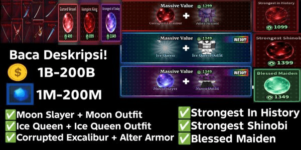 Gambar Product Akun Sailor Piece Banyak Bonus