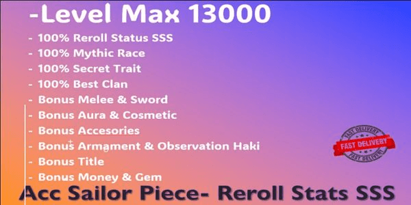 Gambar Product Level MAX - Reroll Status SSS - Bonus !!