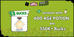 Adopt Me Account - Contains 600 Age Up Potions & 550k+ Bucks