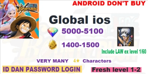 One Piece Bounty Rush Gacha Account ios-4