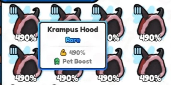 Krampus Hood | Wearables 490% Boost | Arm Wrestle Simulator