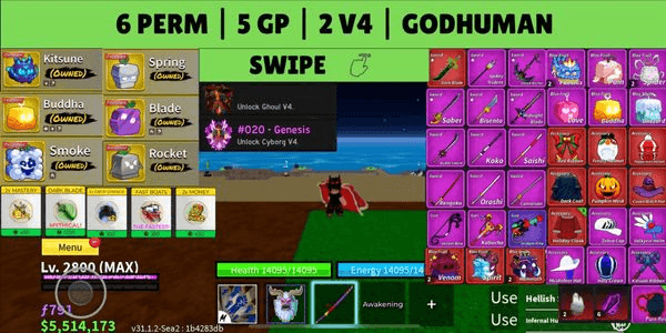 Gambar Product Blox Fruits Account — Perm Fruits & Gamepasses - 08