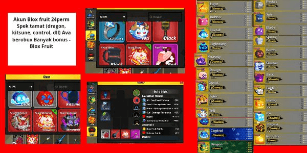 Gambar Product Akun Blox fruit 24perm (dragon, kitsune, control, dll) Ava berobux Banyak bonus - Blox Fruit