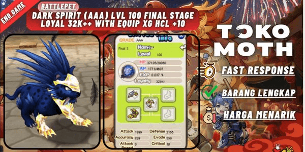 Gambar Product Dark spirit (AAA) lvl 100 Final Stage Loyal 32k++ with equip XG HCL +10