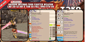 Dragon Inferno Food fighter weapon LnR XG+12 Odi 5 tun SG Full dmg_str GG