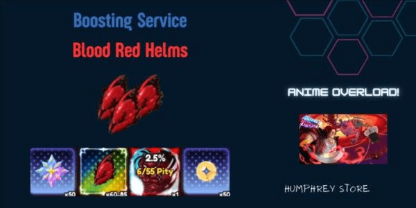 Gambar Product Get 5K Blood Red Helms - Anime Overload!