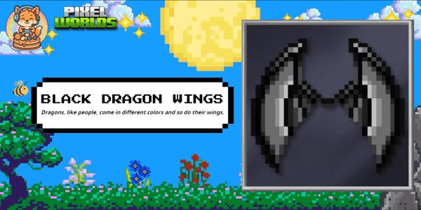 Gambar Product Black Dragon Wings | Pixel Worlds