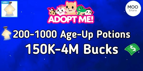 Gambar Product Akun Adopt Me Bonus 200+ Potions + Bonus Bucks